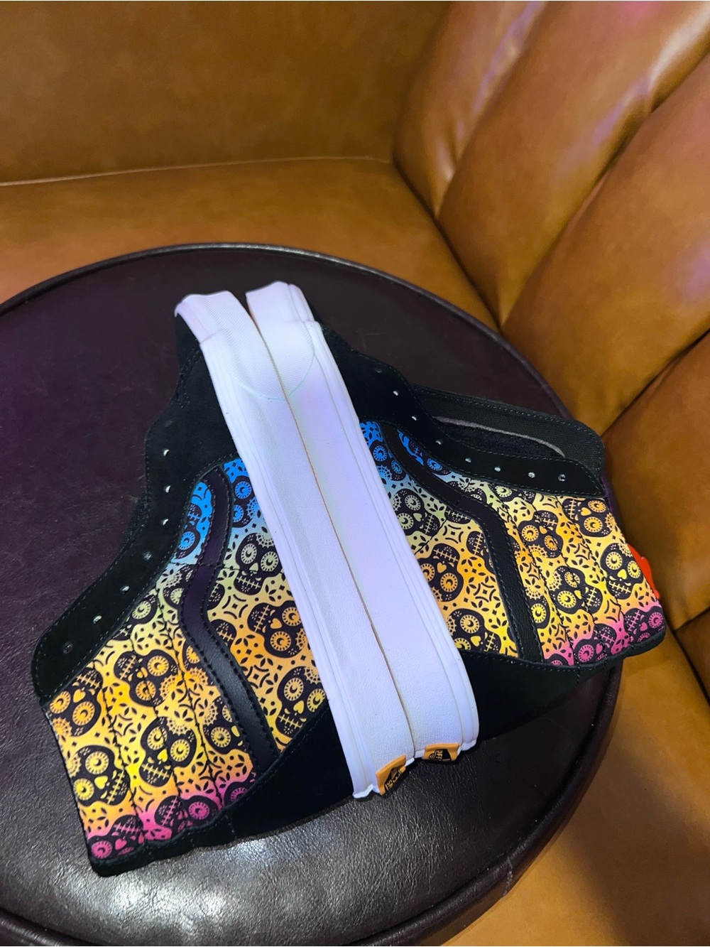 Vans Sk8-Hi Dia De Los Muertos Black Multicolor women’s Size 8
